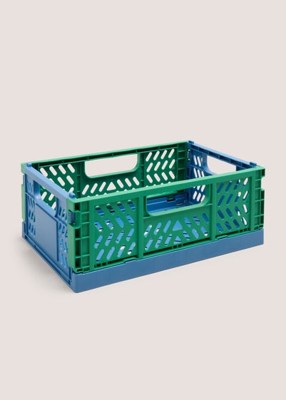 Blue & Green Small Collapsible Crate (210mm x145mm x85mm)