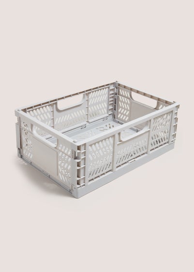 Grey Large Collapsible Crate (430mmx292mmx165mm)