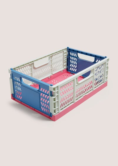 Pink, Green & Blue Large Collapsible Crate