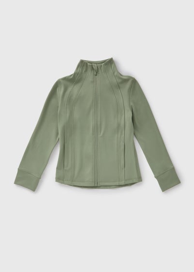 Girls Green Zip Sports Jacket (7-15yrs)