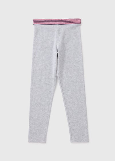 Girls Grey Lurex Leggings (7-15yrs)