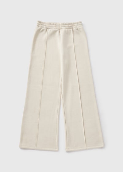 Girls Cream Wide Leg Joggers (7-15yrs)