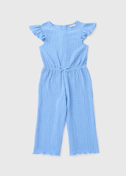 Girls Blue Crinkle Jumpsuit (7-15yrs)