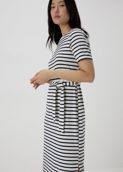 Et Vous Navy Stripe Jersey Dress