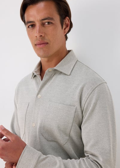 Grey Textured Over Shirt