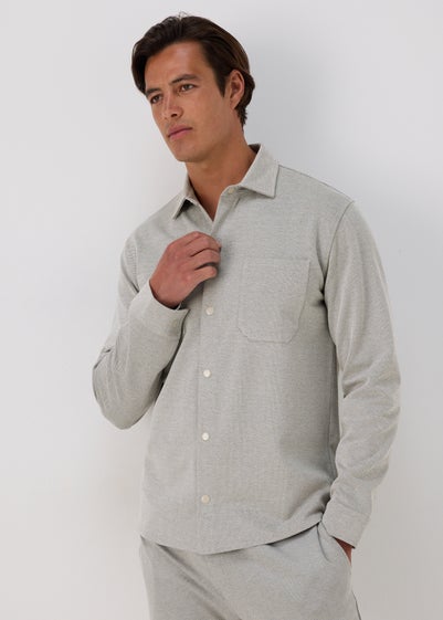 Grey Textured Over Shirt