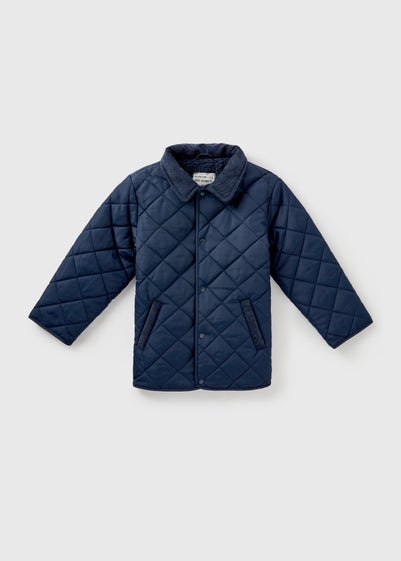 Boys Navy Quilted Jacket (1-7yrs)