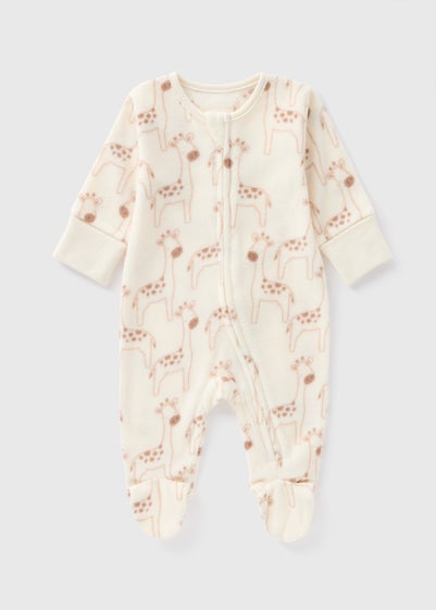 Baby Giraffe Fleece Sleepsuit (Newborn-18mths)