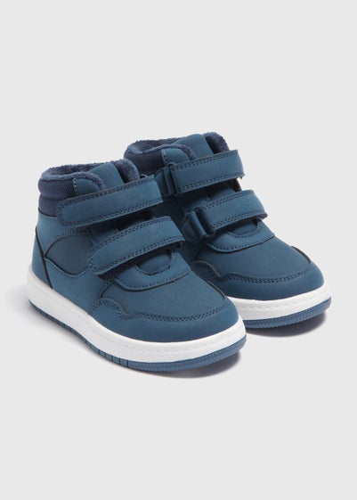 Boys Blue High Top Trainers (Younger 4-12)