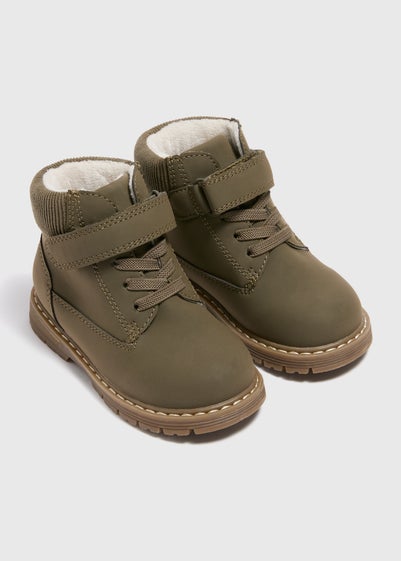 Boys Khaki Hiker Boots (Younger 4-12)