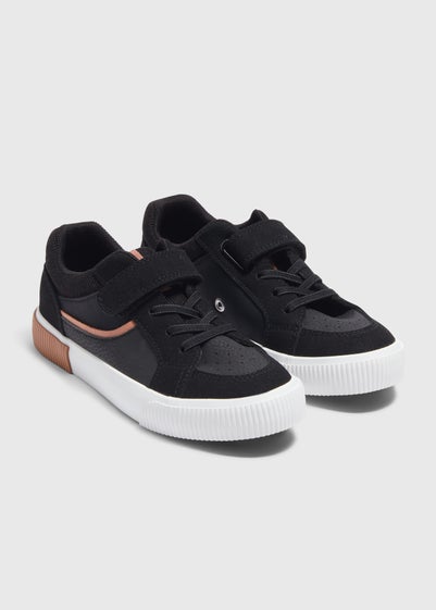 Boys Black Smart Trainers (Younger 10- Older 6)