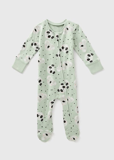 Baby Green Panda Sleepsuit (Newborn-18mths)