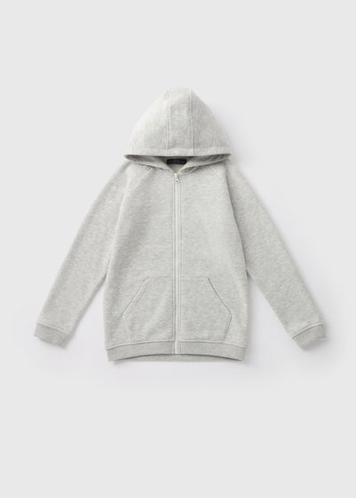 Boys Grey Zip Up Hoodie (7-15yrs)