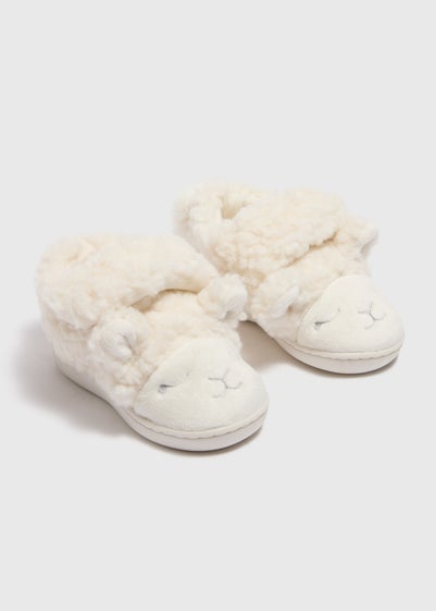 Kids Cream Sheep Slippers (Younger 4-12)