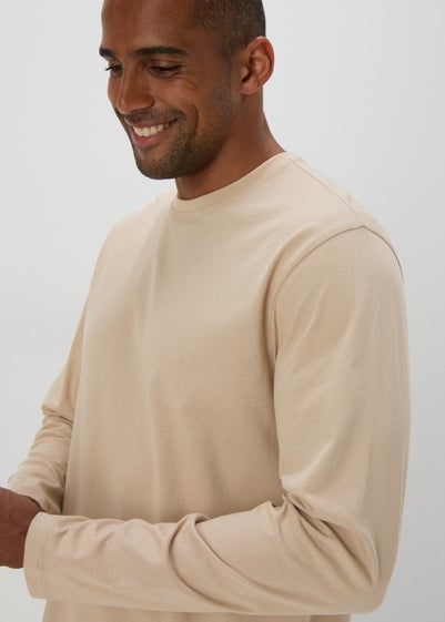 Stone Essential Crew Neck Long Sleeve T-Shirt