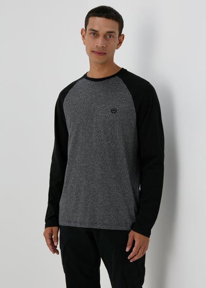 Grey Raglan Long Sleeve T-Shirt