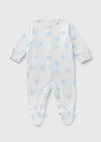 Boys Cream Star Sleepsuit (Newborn-18mths)