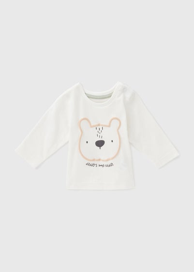 Baby Cream Daddy Bear T-Shirt (Newborn-23mths)