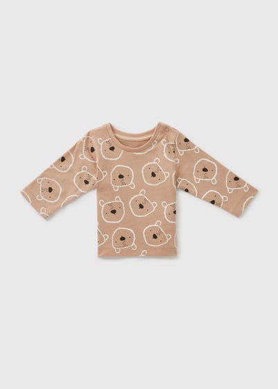 Baby Brown Bear T-Shirt (Newborn-23mths) - Up to 1 Month