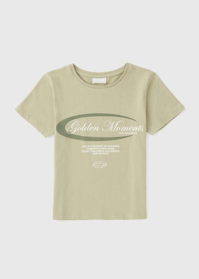 Girls Green Golden Moments T-Shirt (7-15yrs)