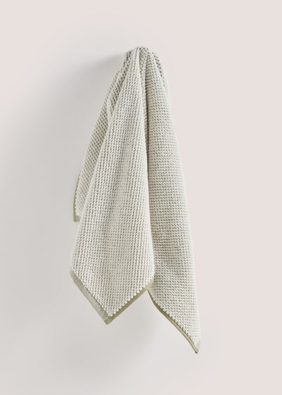 Green Textured Towels