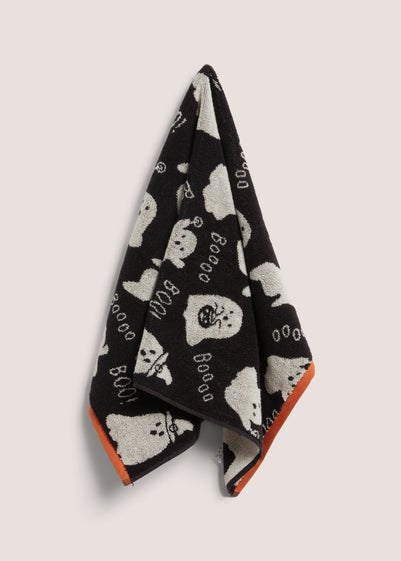 Black Halloween Ghost Hand Towel (50cmx80cm)