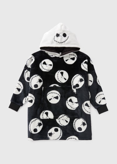 Jack Skellington Kids Black Snuggle Hoodie (3-13yrs)