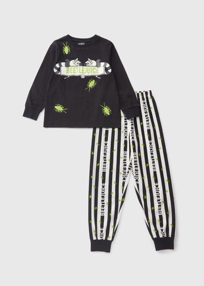 Beetlejuice Kids Black Top & Bottoms Pyjama Set (7-13yrs)