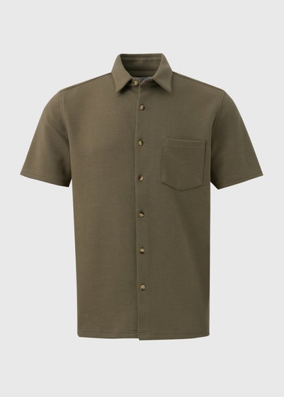 Olive Textured Jersey Shirt