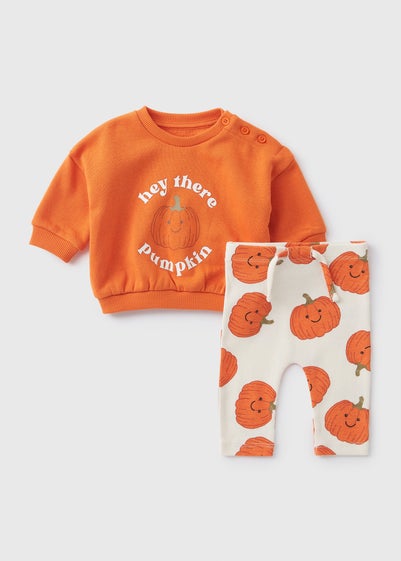 Baby Orange Pumpkin Top & Legging Set (Newborn-23mths)