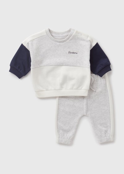 Baby Grey Sweatshirt & Jogging Bottoms Set (Newborn-23mths)