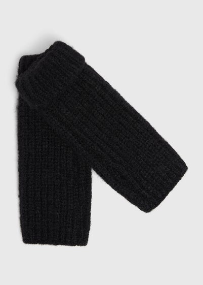 Black Ribbed Gloves