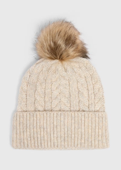 Oatmeal Cable Beanie