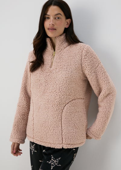 Mink Quarter Zip Snuggle Top