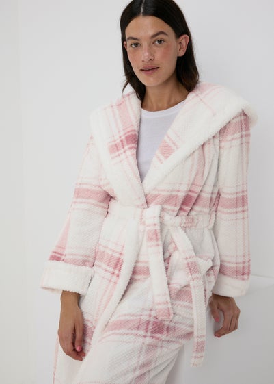 Cream Check Dressing Gown