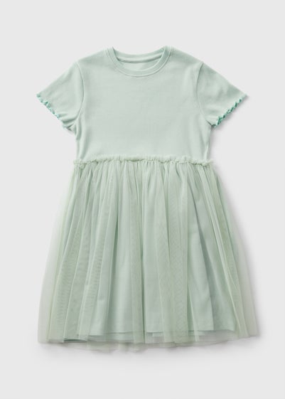 Girls Green Tutu Mesh Dress (1-7yrs)