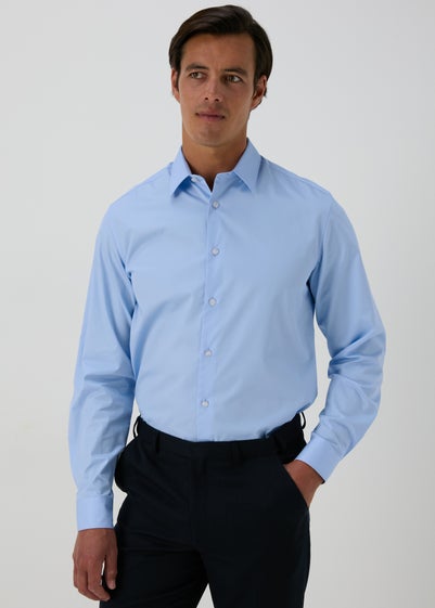 Taylor & Wright Blue Regular Fit Cotton Shirt