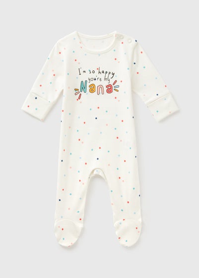 Baby Cream Nana Sleepsuit (Newborn-18mths)