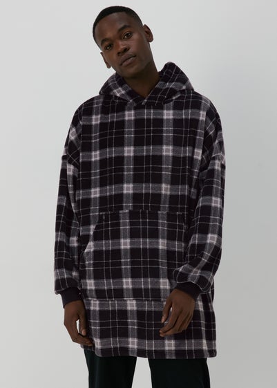 Black Check Snuggle Hoodie