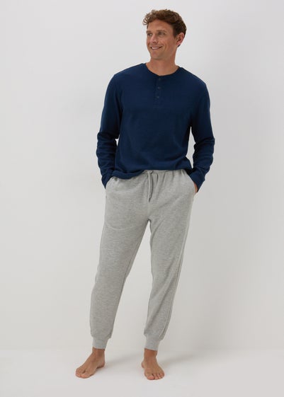 Grey Textured Pyjama Bottoms