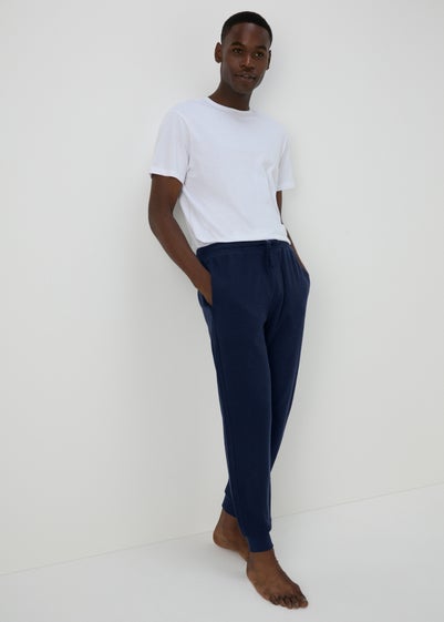 Navy Textured Pyjama Bottoms