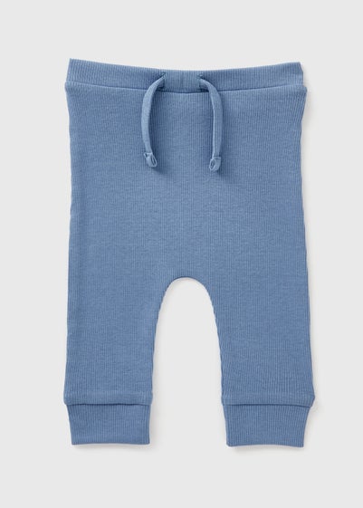 Baby Blue Ribbed Leggings (Newborn-23mths)