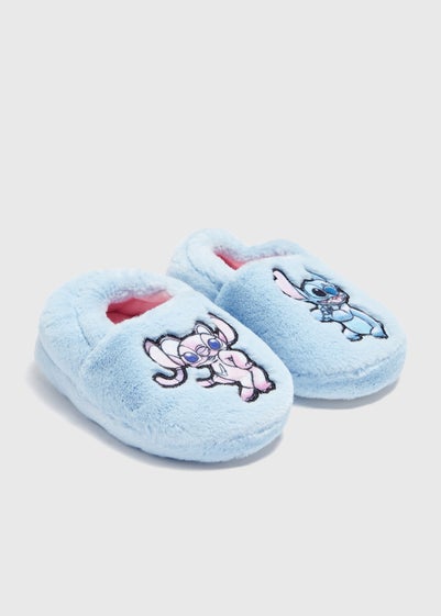 Disney Kids Blue Stitch A Line Slippers (Younger 4-12)