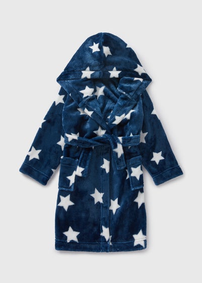 Kids Navy Star Dressing Gown (1-7yrs)