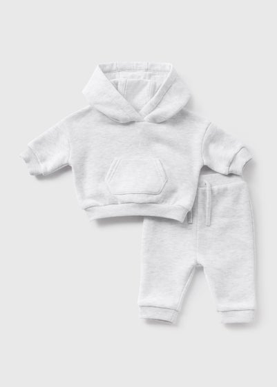 Baby Grey Sweatshirt & Jogging Bottoms Set (Newborn-23mths)