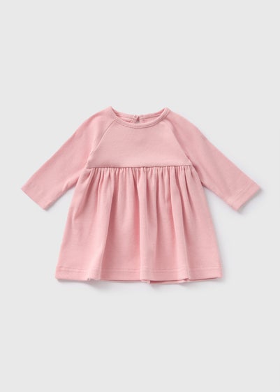 Baby Pink Ribbed Dress (Newborn-23mths)