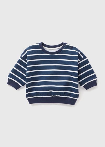 Baby Navy Striped Sweatshirt (Newborn-23mths)