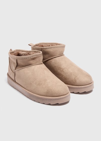 Beige Mini Snug Boots