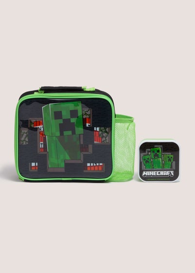 Minecraft Green Lunch Bag & Snack Box Set