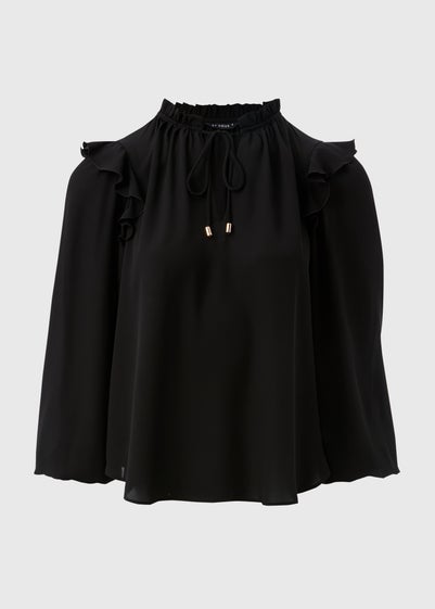 Et Vous Black Frill Blouse